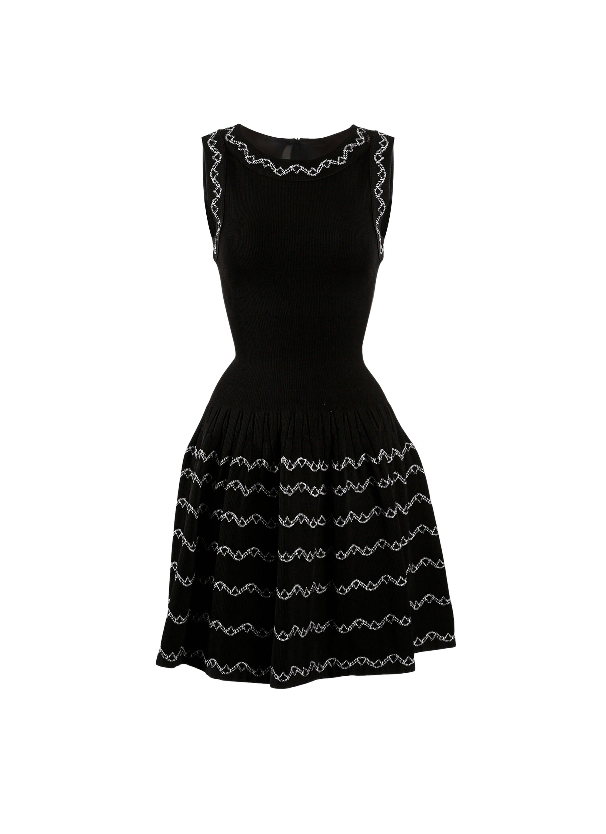 Robe courte sans manches Allegro en maille - Noir