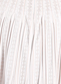 Mesh Mistral sleeveless dress - White & Flesh