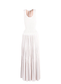 Mesh Mistral sleeveless dress - White & Flesh