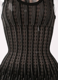 Robe sans manches Mistral - Noir & Beige