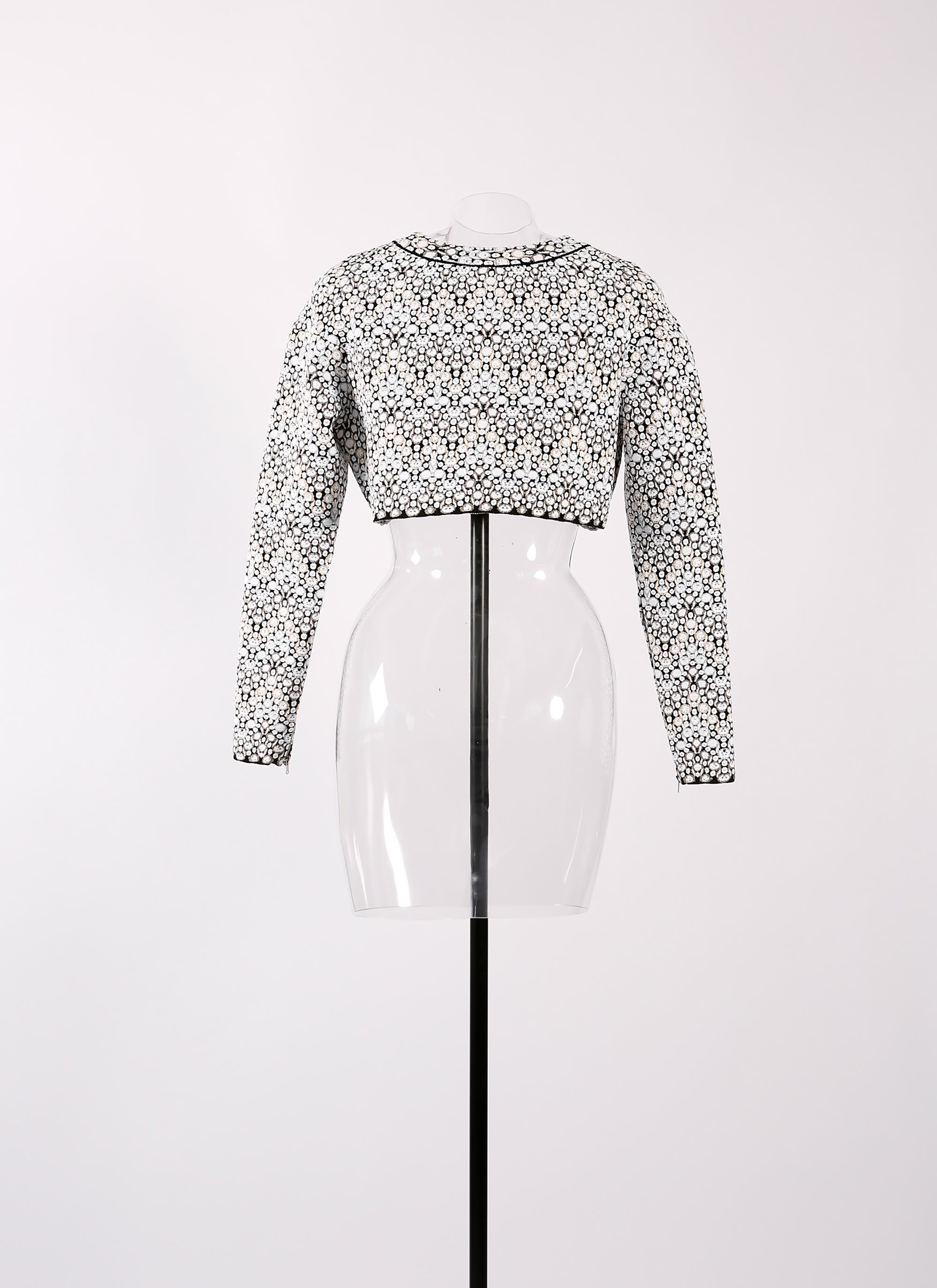 Aster knitted long sleeve jumper - White & Black