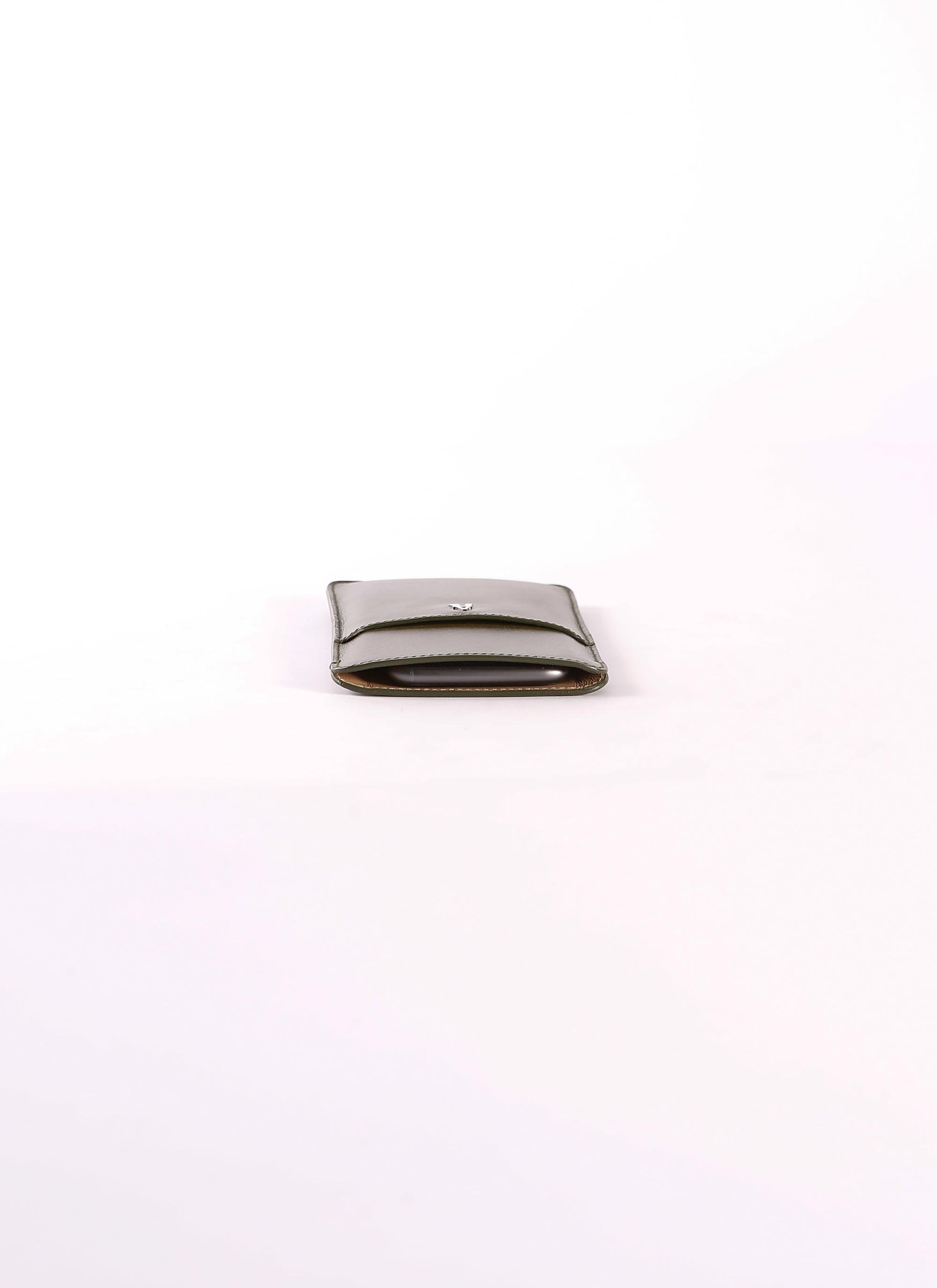 Porte-iphone en cuir - Kaki