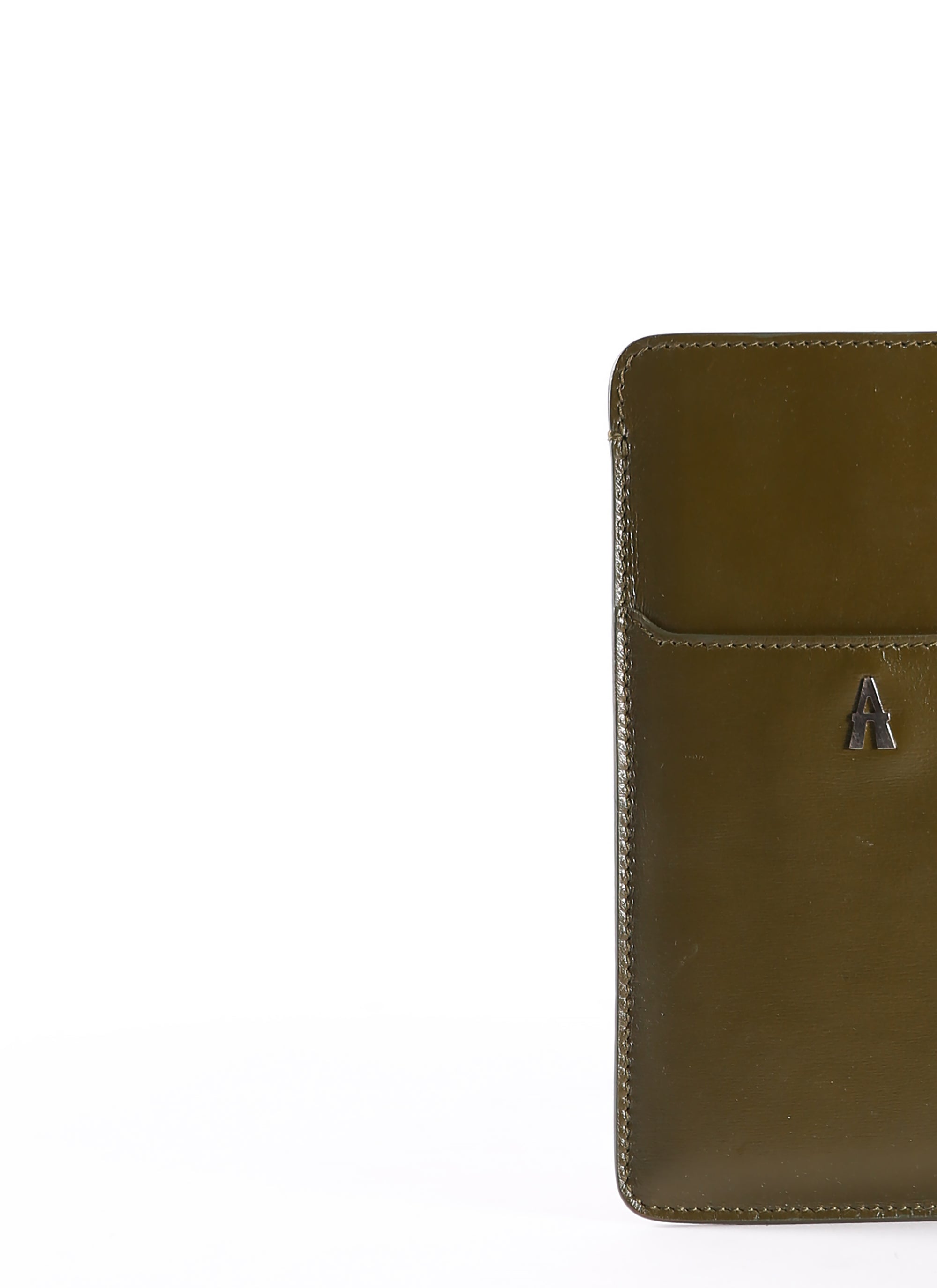 Porte-iphone en cuir - Kaki