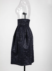 Wool draped volume skirt - Night