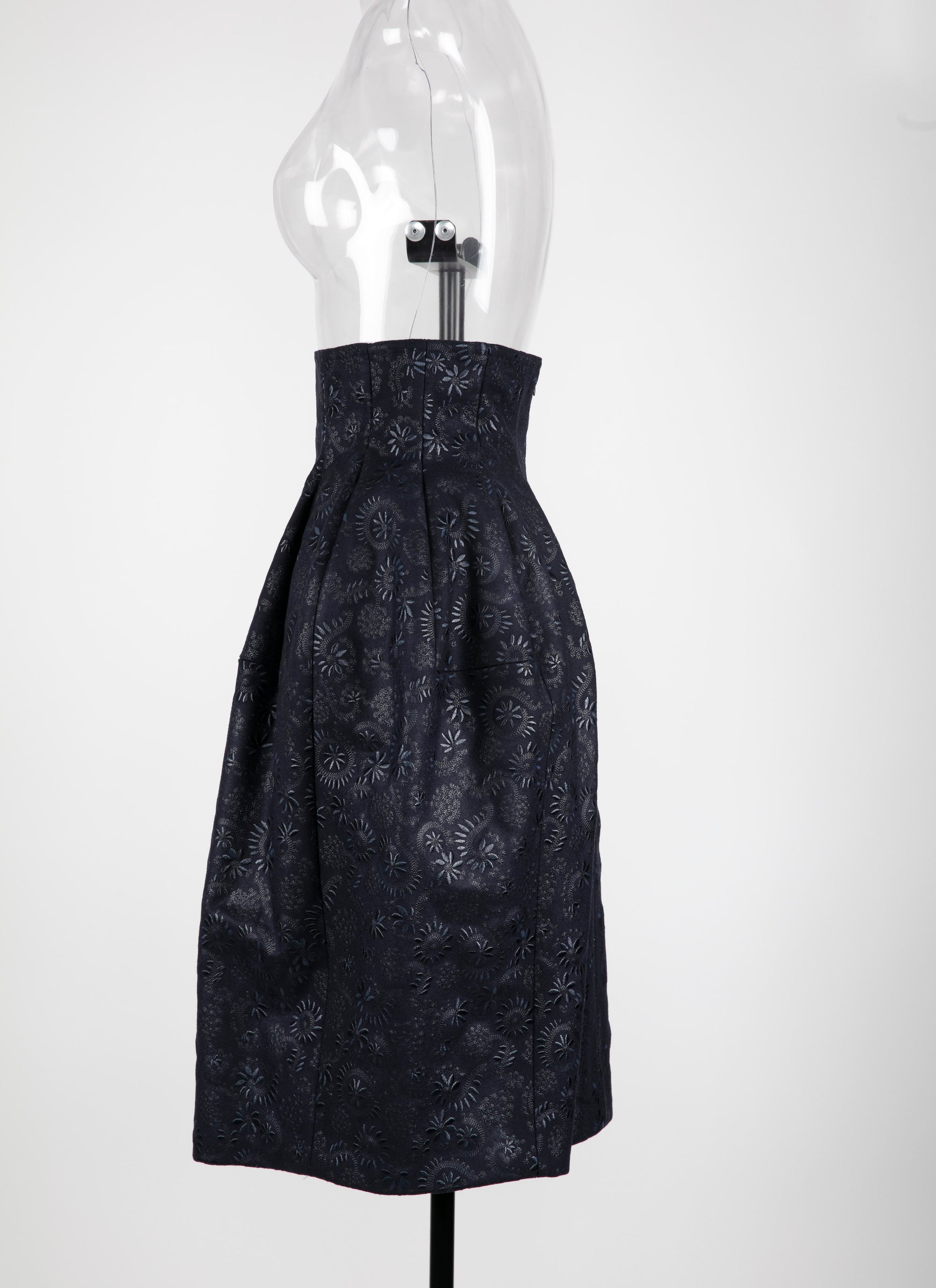 Wool draped volume skirt - Night