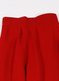 Stretch wool trousers - Garnet