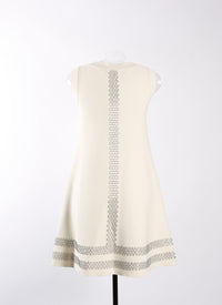 Robe sans manches Taboo en maille - Ecru