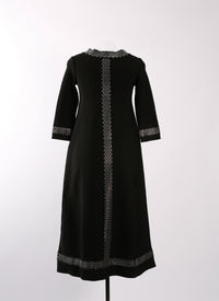3/4 sleeve Taboo dress - Black