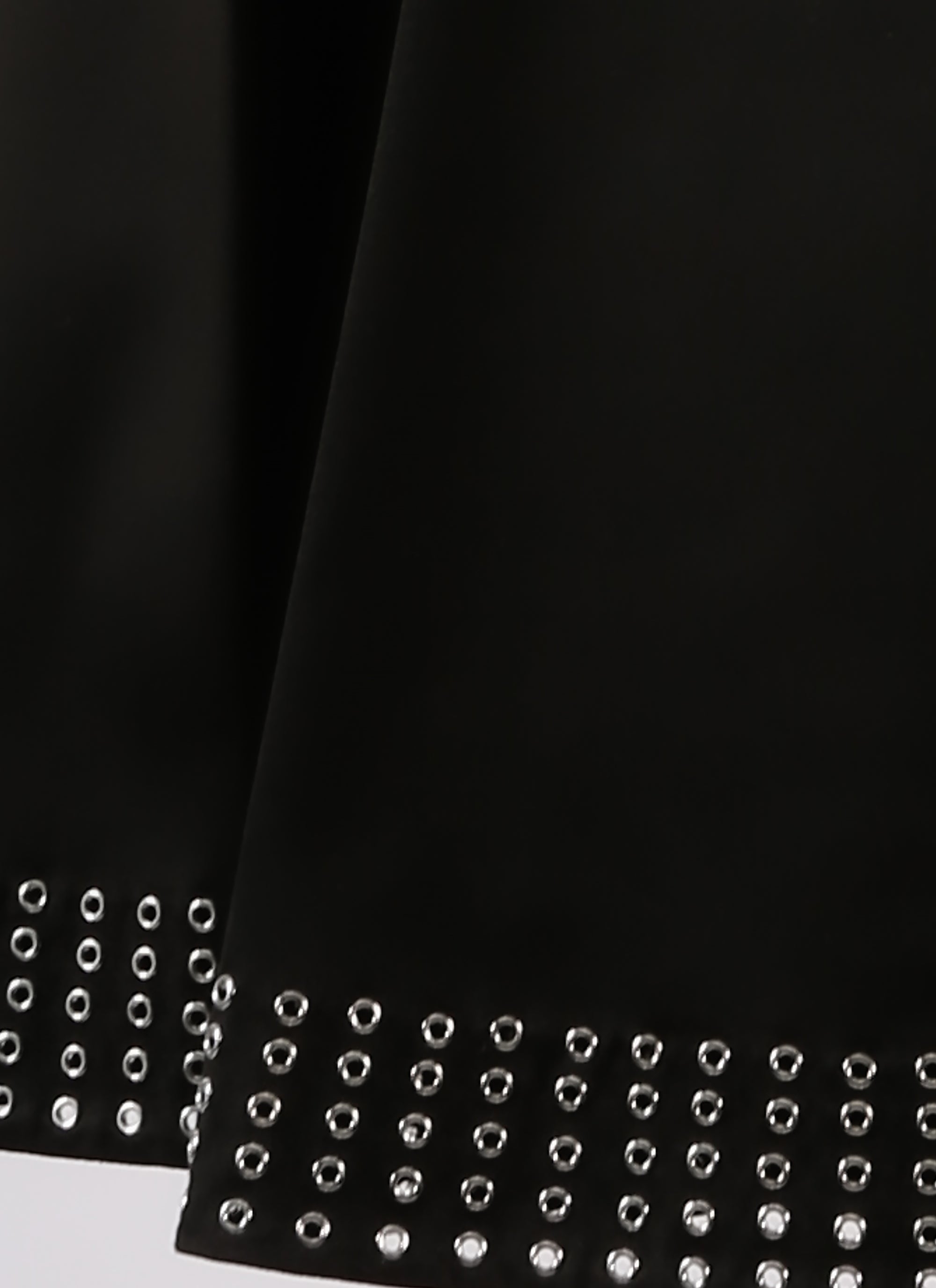 Jupe cloutée en en gabardine - Noir