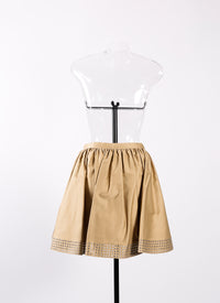 Jupe courte en gabardine - Beige