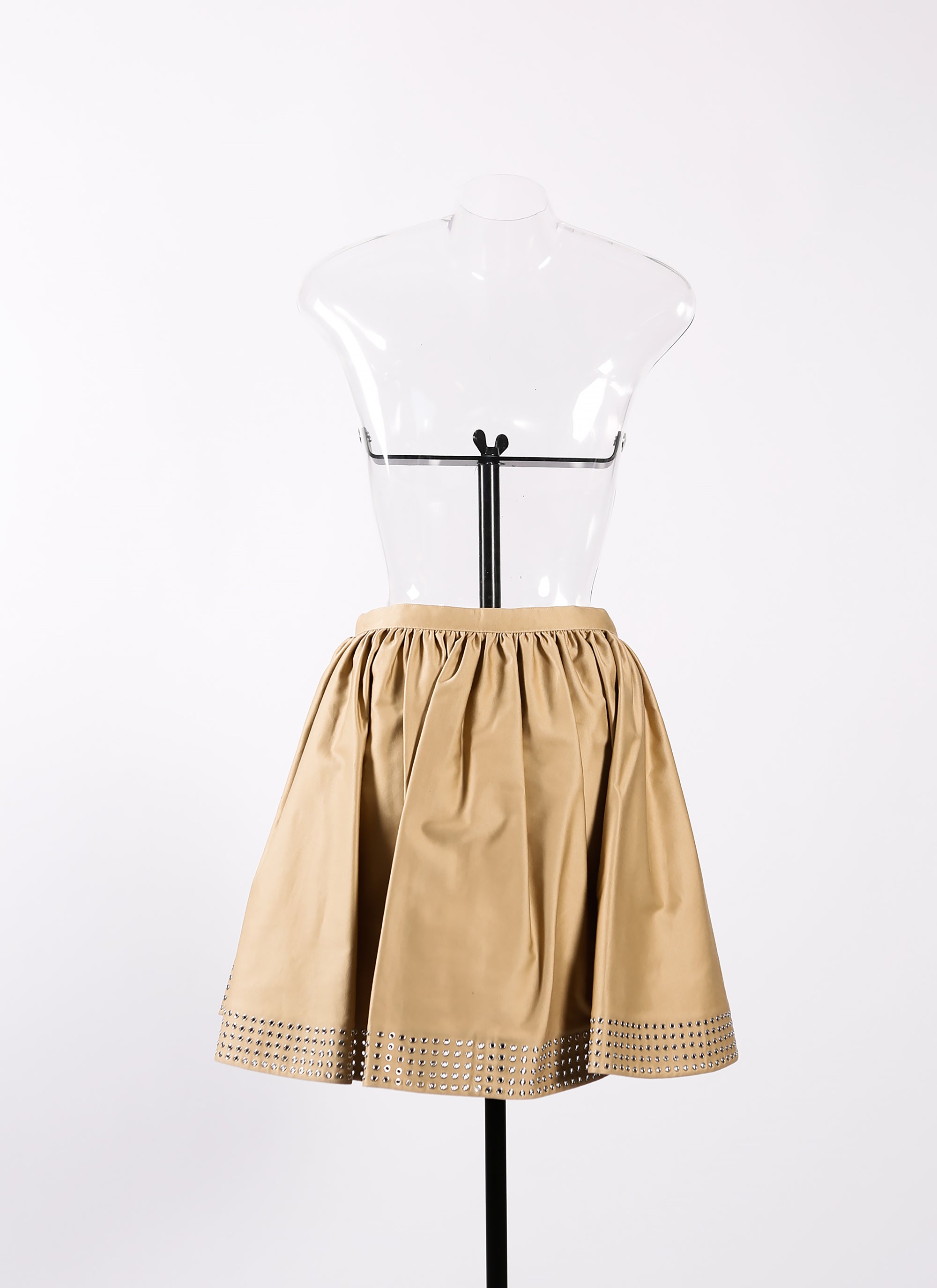 Jupe courte en gabardine - Beige