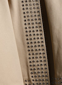 Jupe courte en gabardine - Beige