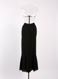 Jupe Diamant en maille - Noir
