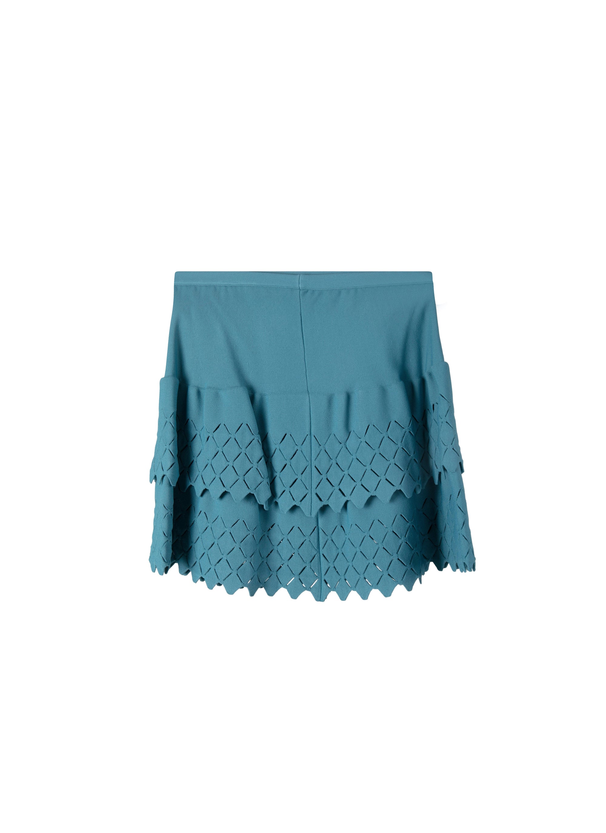 Jupe Diamant en maille - Bleu Glacier