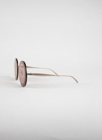 Lunettes de soleil rondes ajourées - Or & Noir