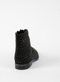 Bottines à plateforme en cuir - Noir