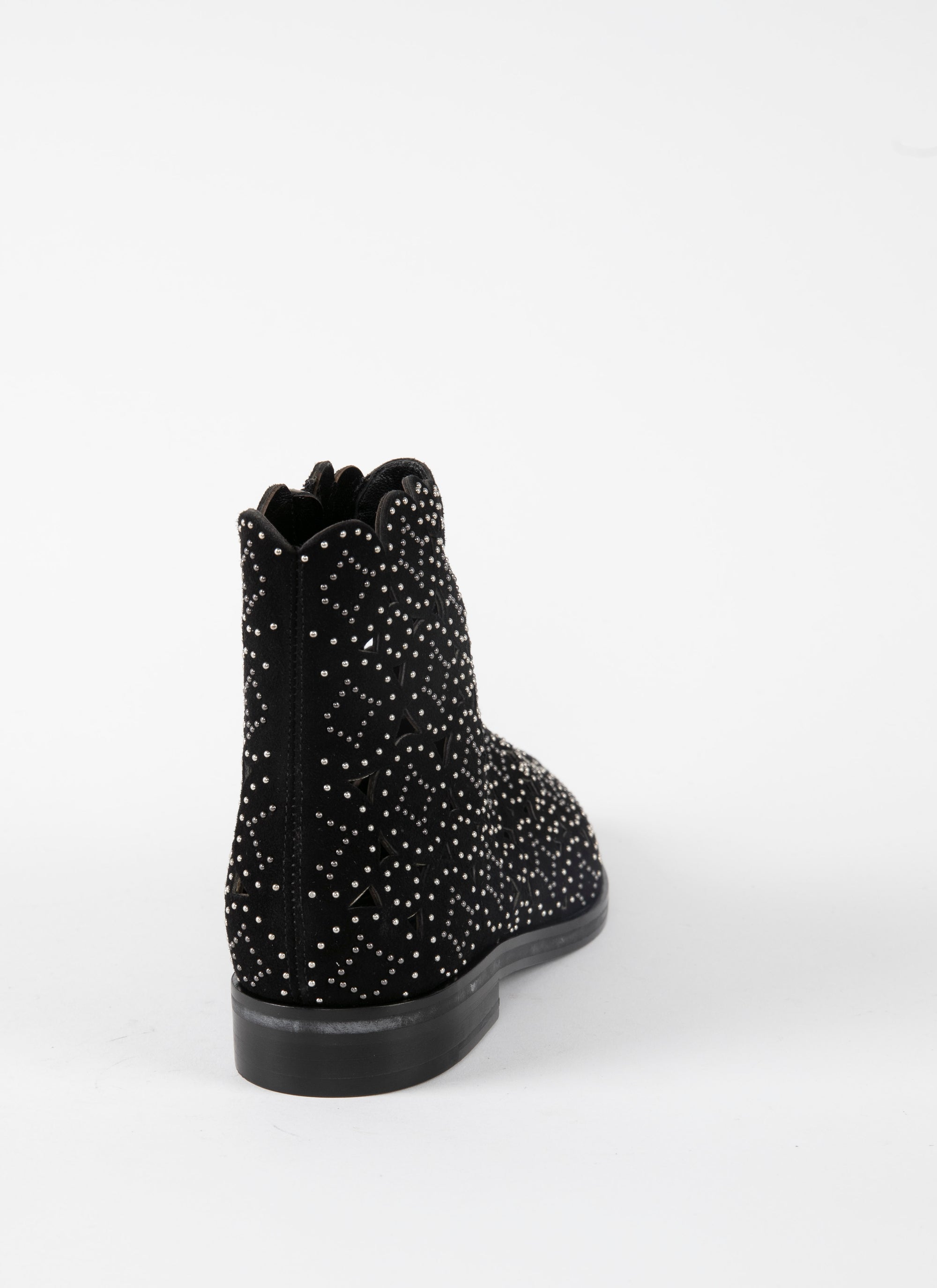 Bottines à plateforme en cuir - Noir