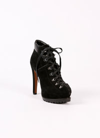 Bottines à plateforme en velours - Noir