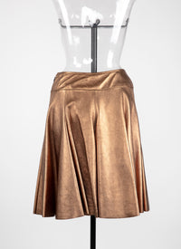 Jupe en cuir - Or