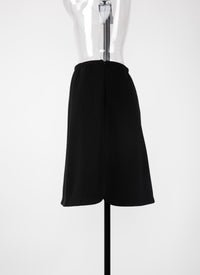 Jupe Grace en laine - Noir