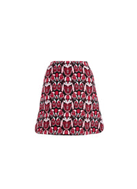 Jupe Eden en laine - Noir & Rouge