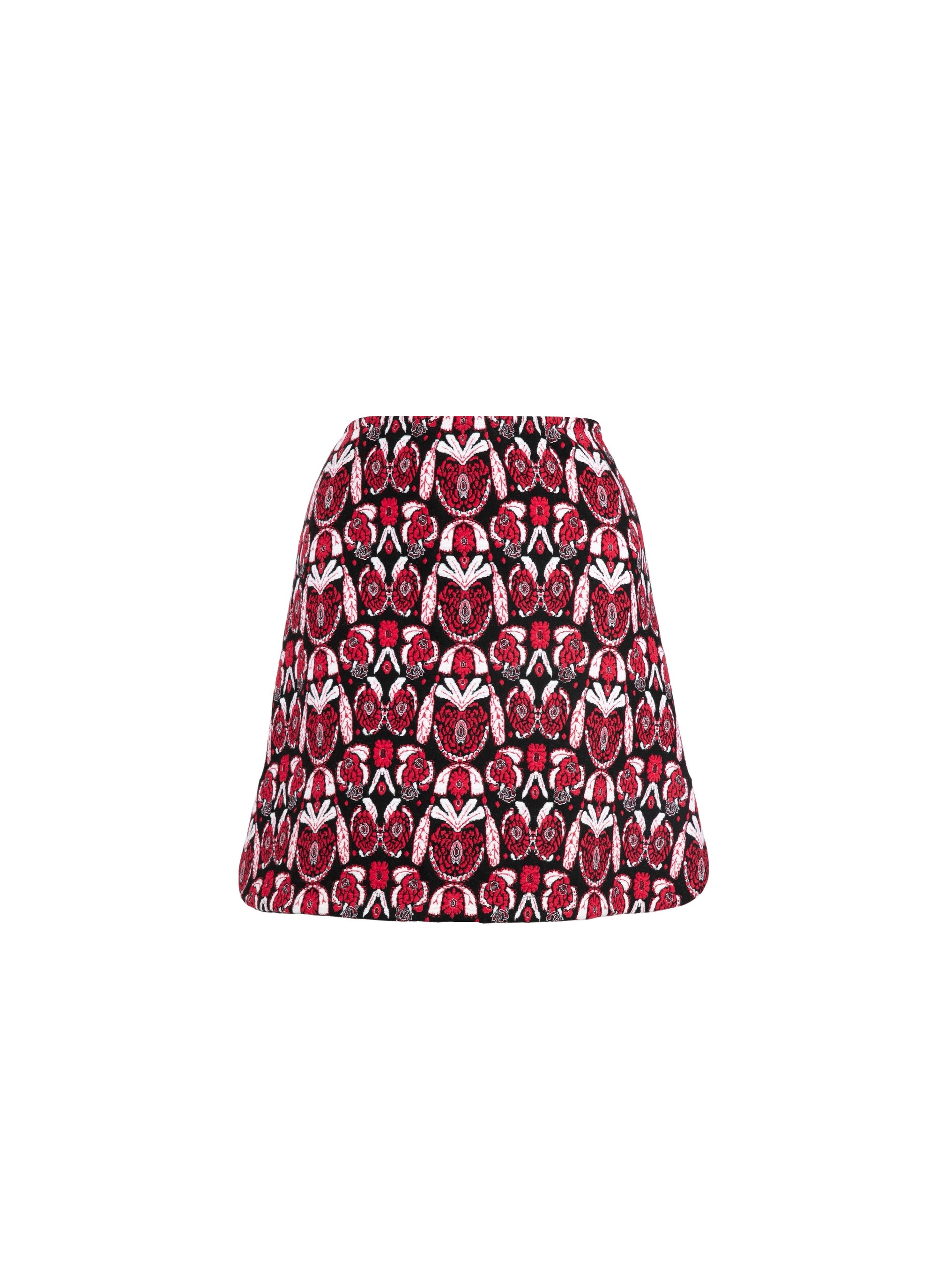 Jupe Eden en laine - Noir & Rouge