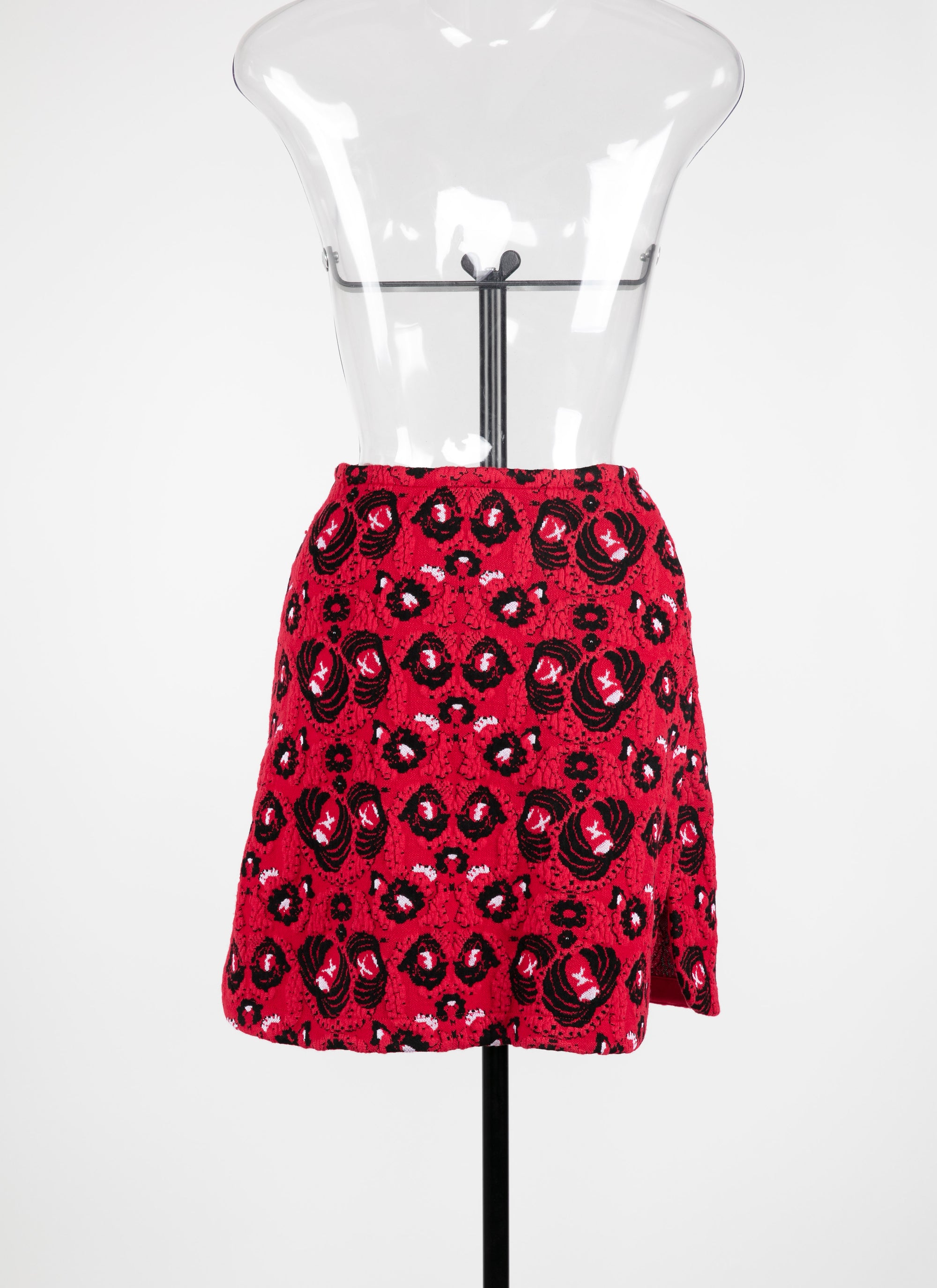 Jupe Samarcande en laine - Rouge & Noir