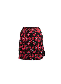 Wool Samarcande skirt - Black & Red