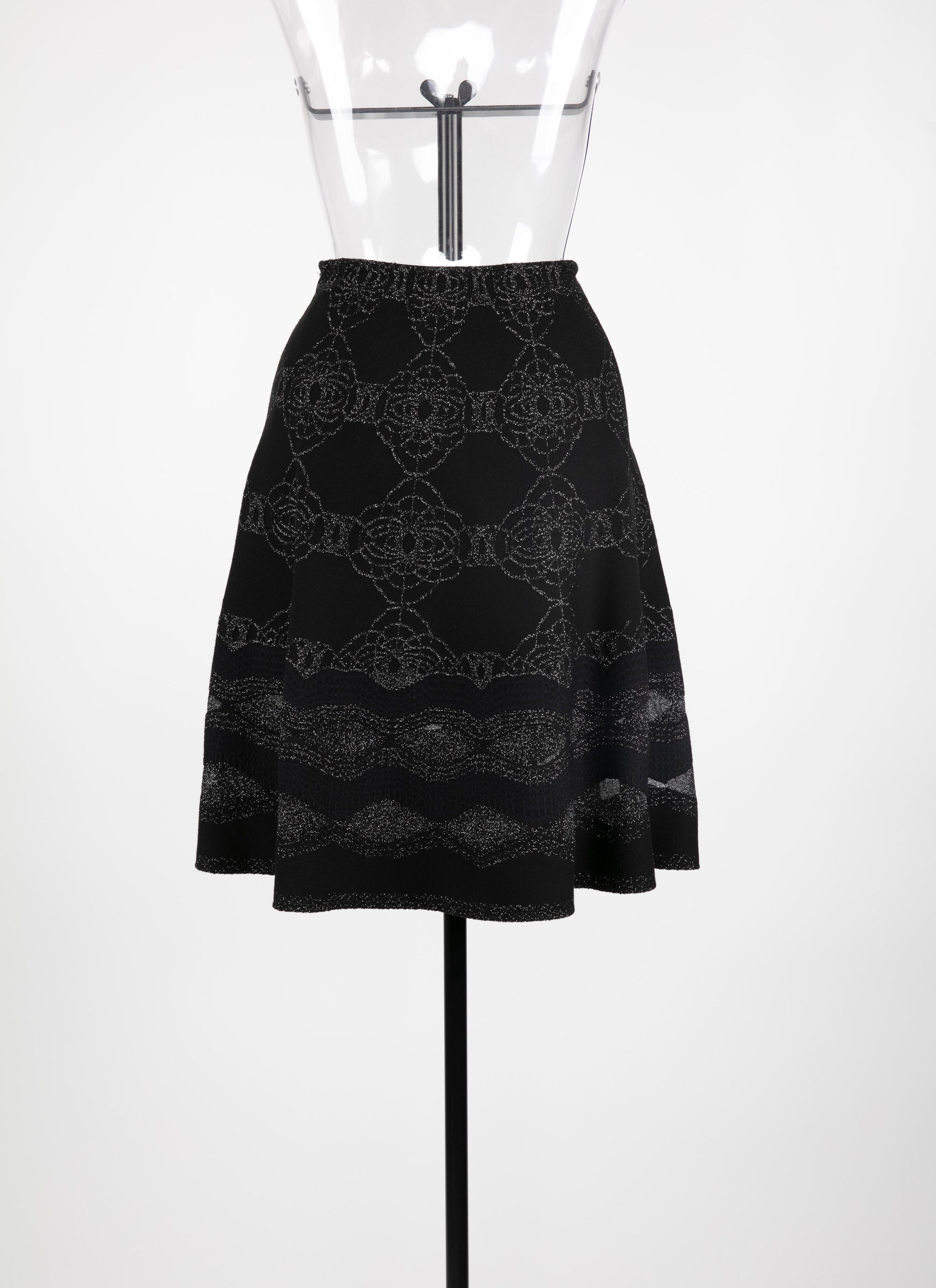 Jupe Babylone en laine - Noir