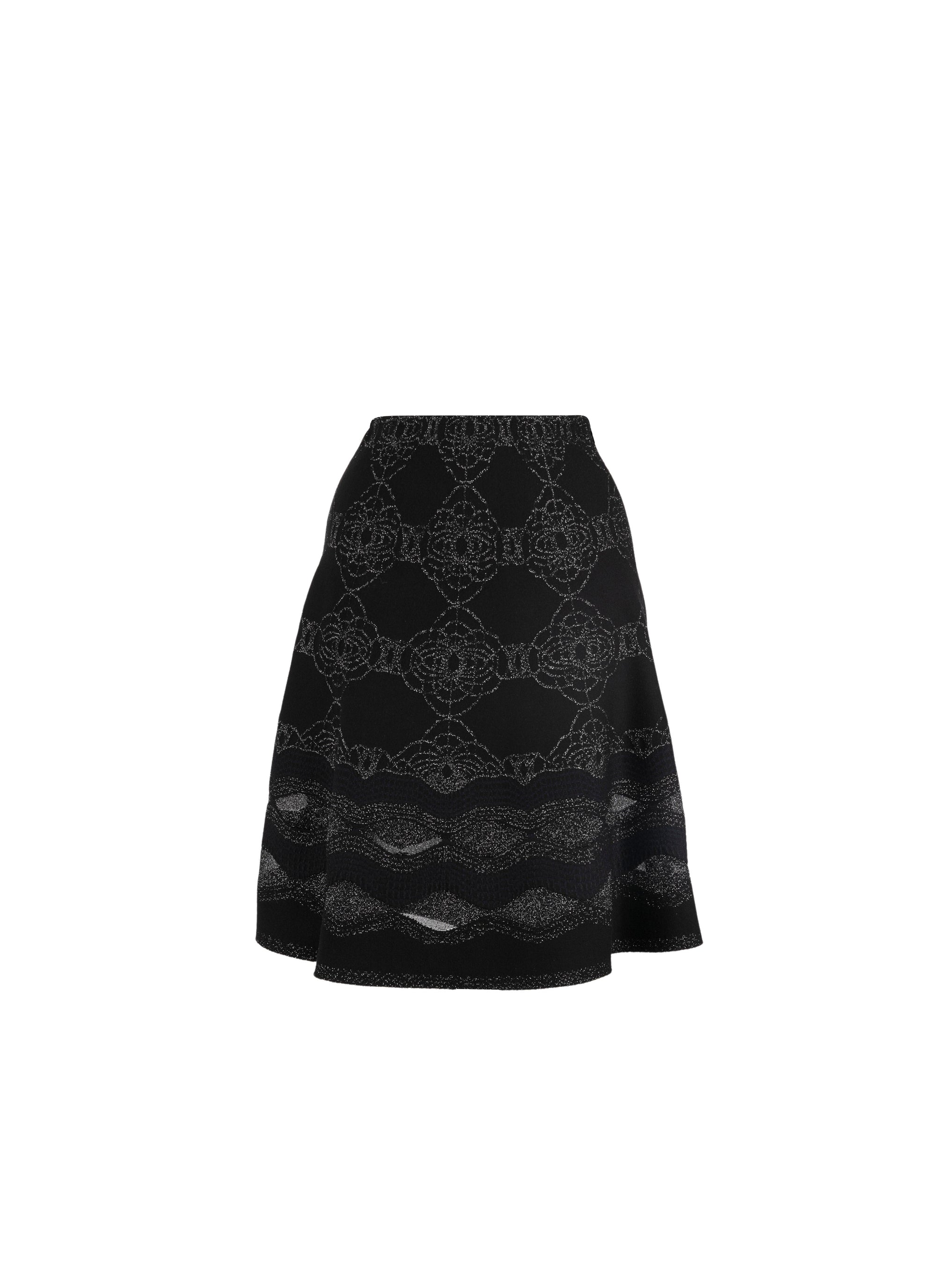 Jupe Babylone en laine - Noir