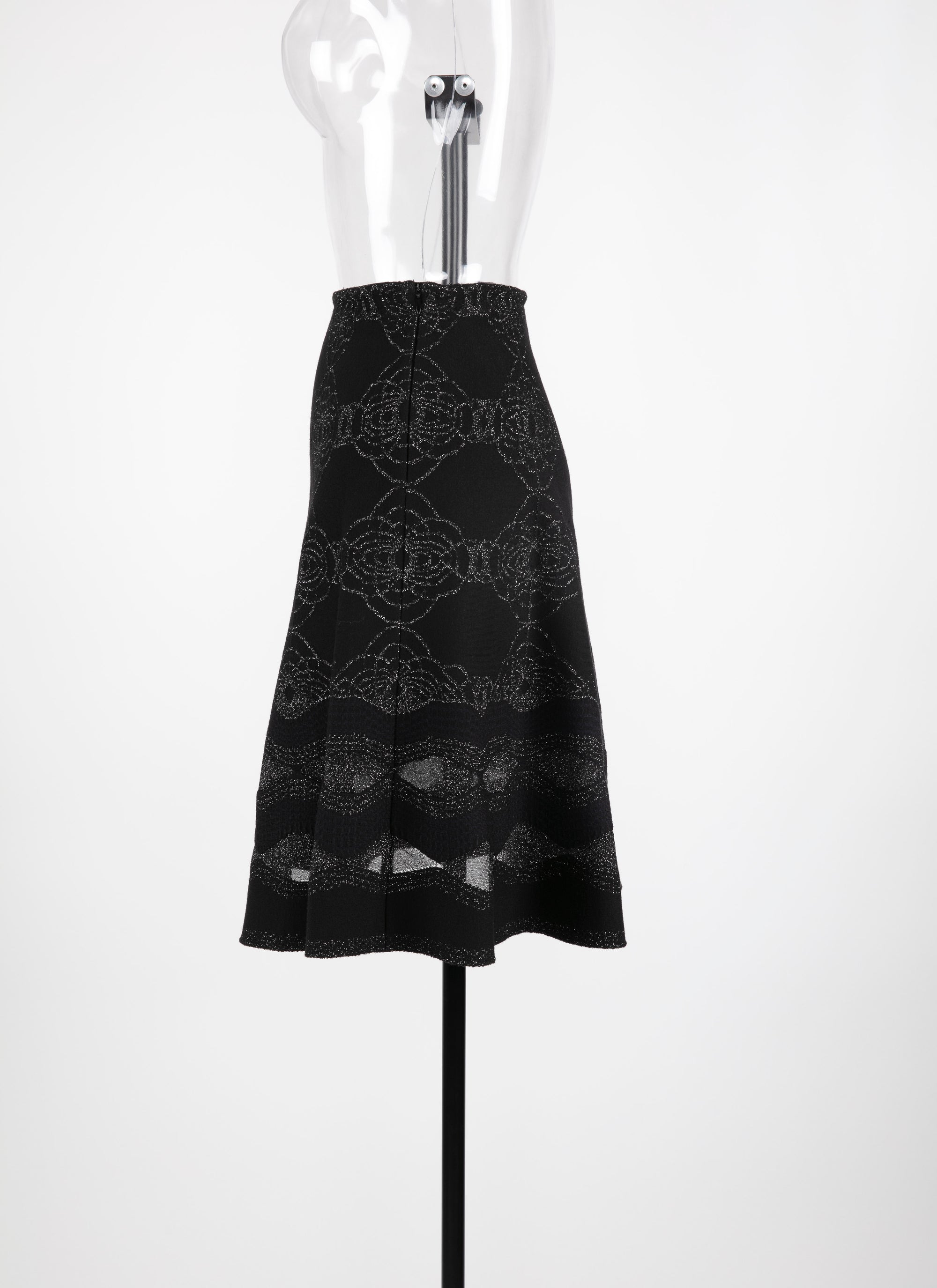 Jupe Babylone en laine - Noir