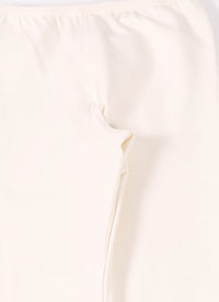 Legging Stretch en laine - Blanc Nacré