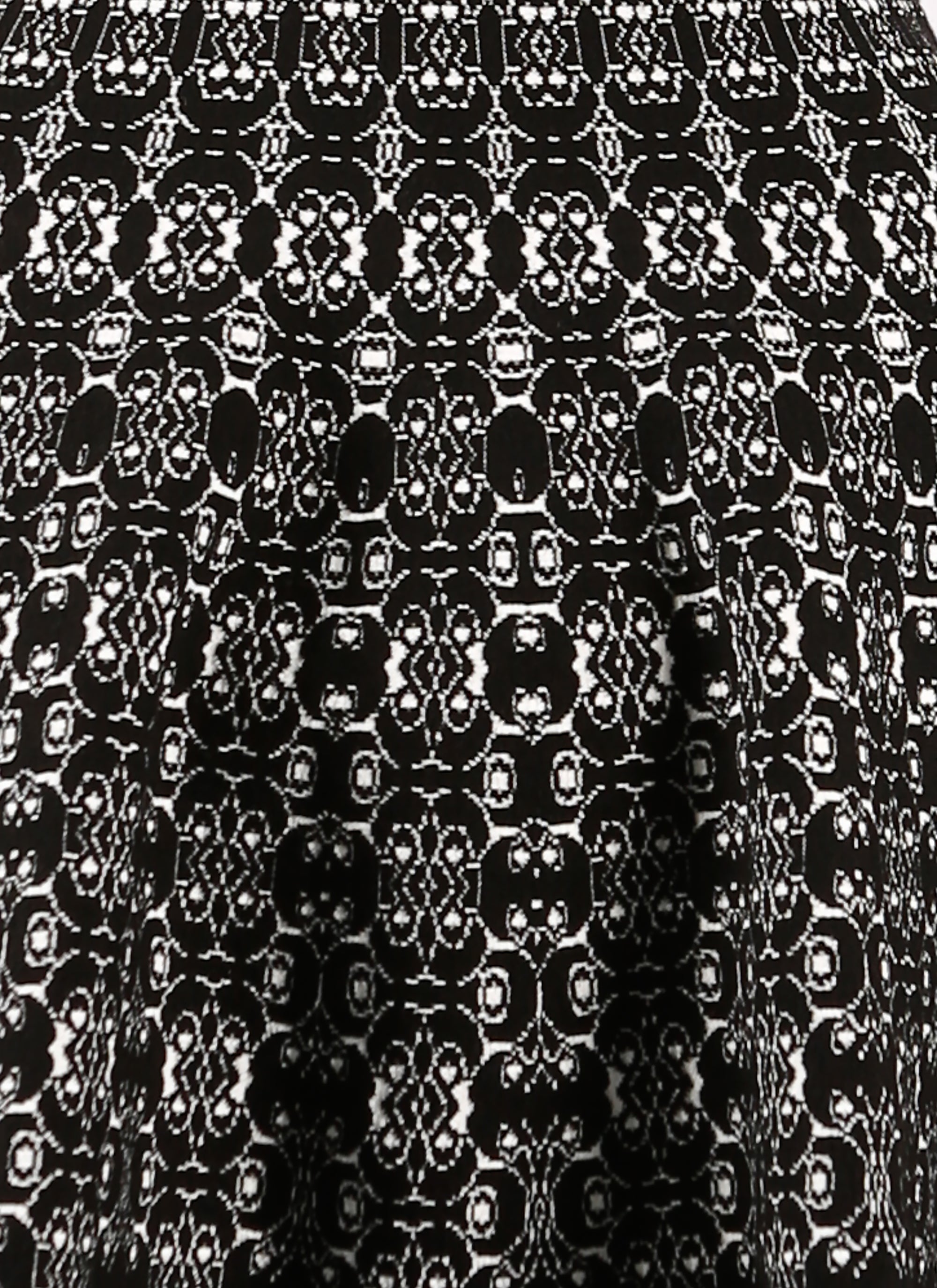 Alhambra knitted long sleeve dress - Black & White