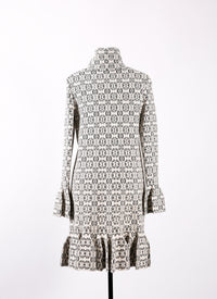 Alhambra long sleeve dress - White & Black