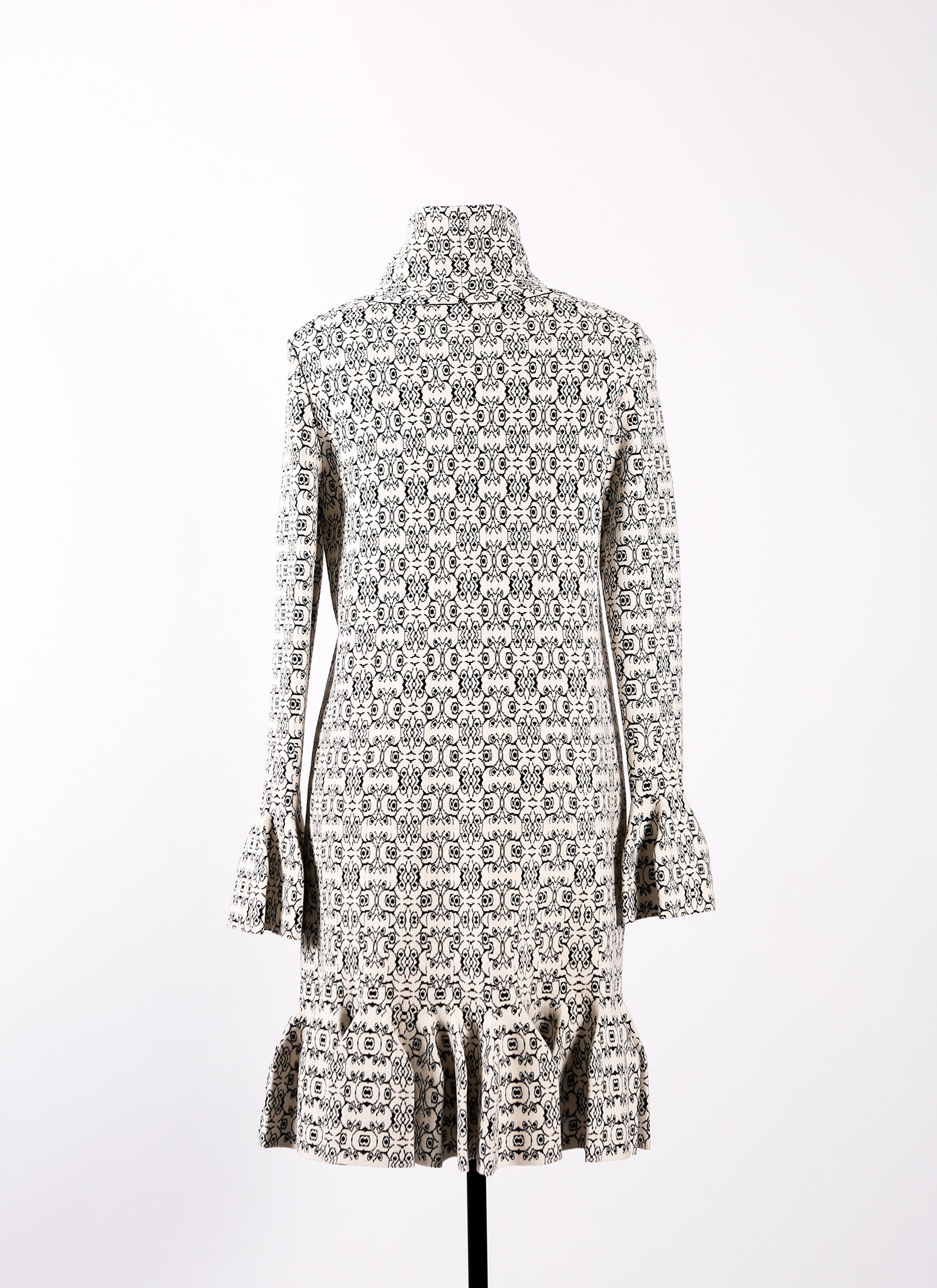 Alhambra long sleeve dress - White & Black