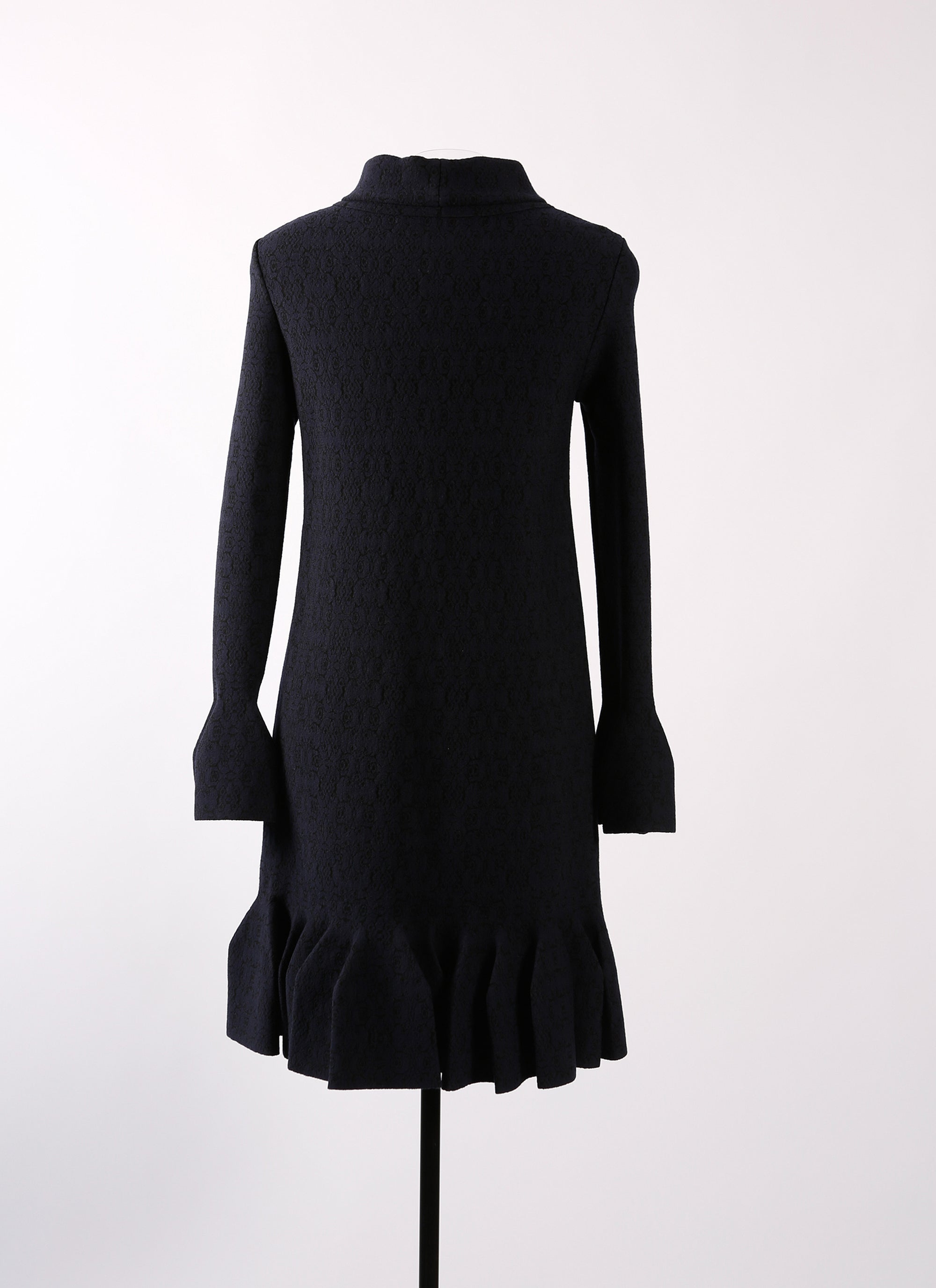 Alhambra knitted long sleeve dress - Blue & Black