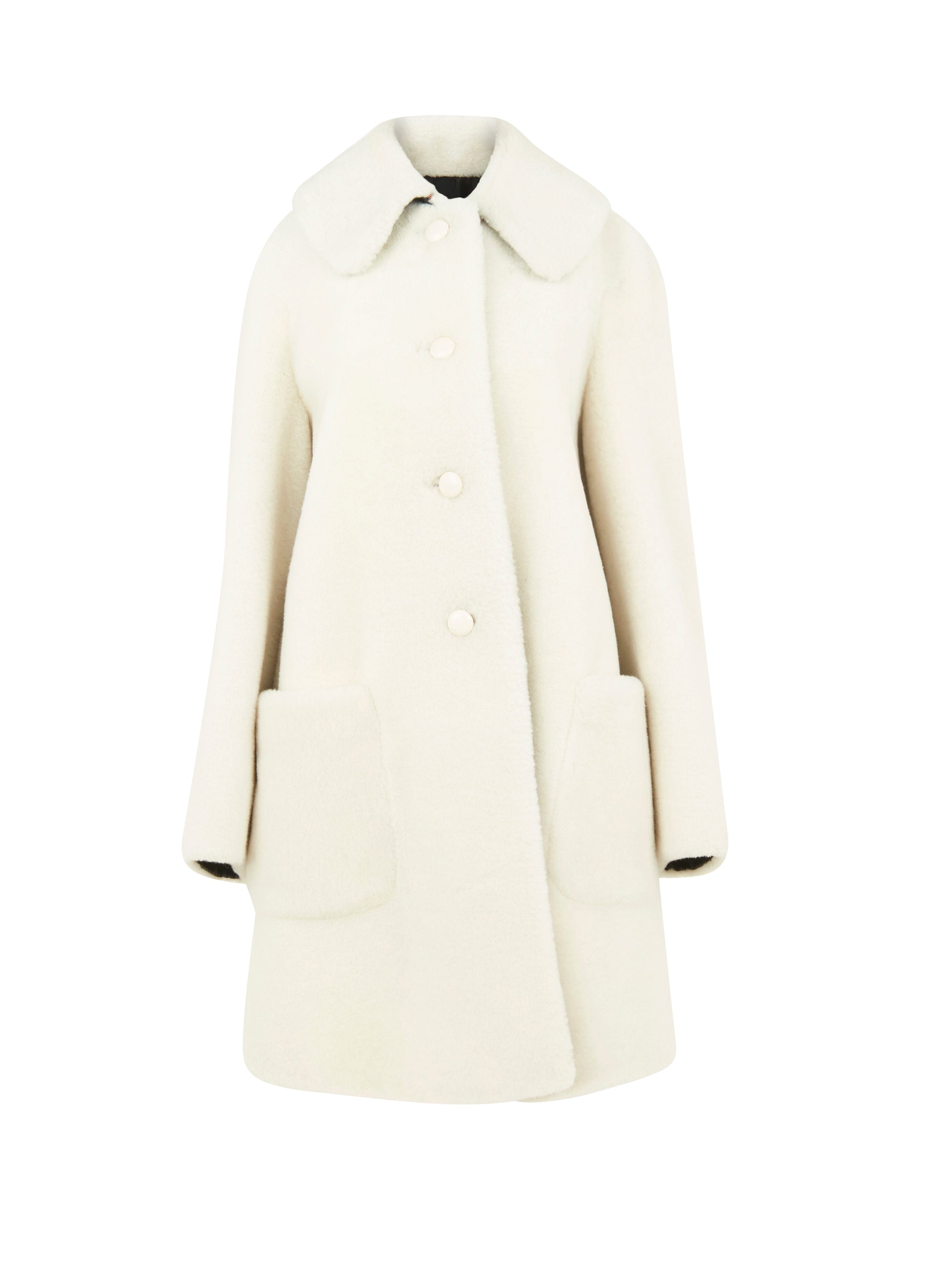 Manteau Soft en cuir - Blanc Nacre