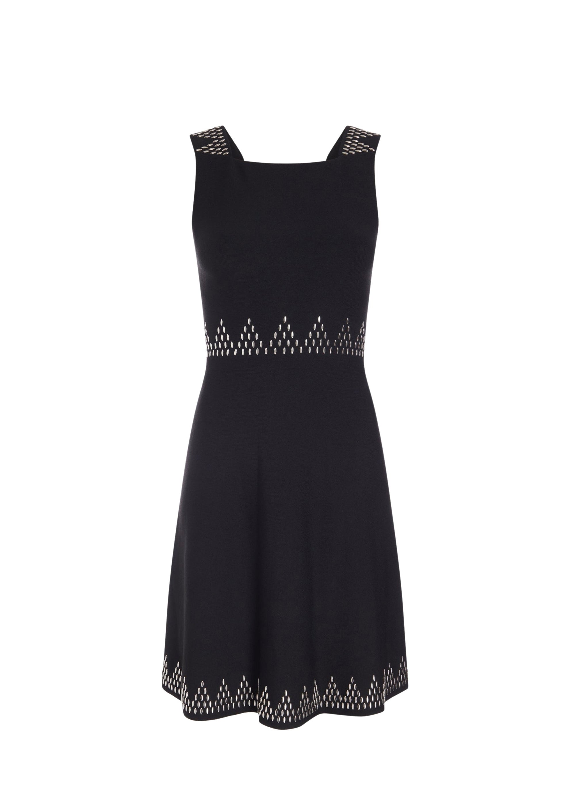 Robe courte sans manches Triangle en maille - Noir