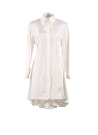 Robe à manches longues en soie - Blanc