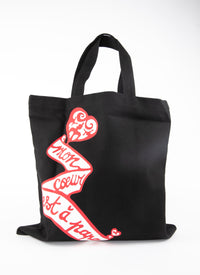 Mon Cœur tote bag - Black & Red