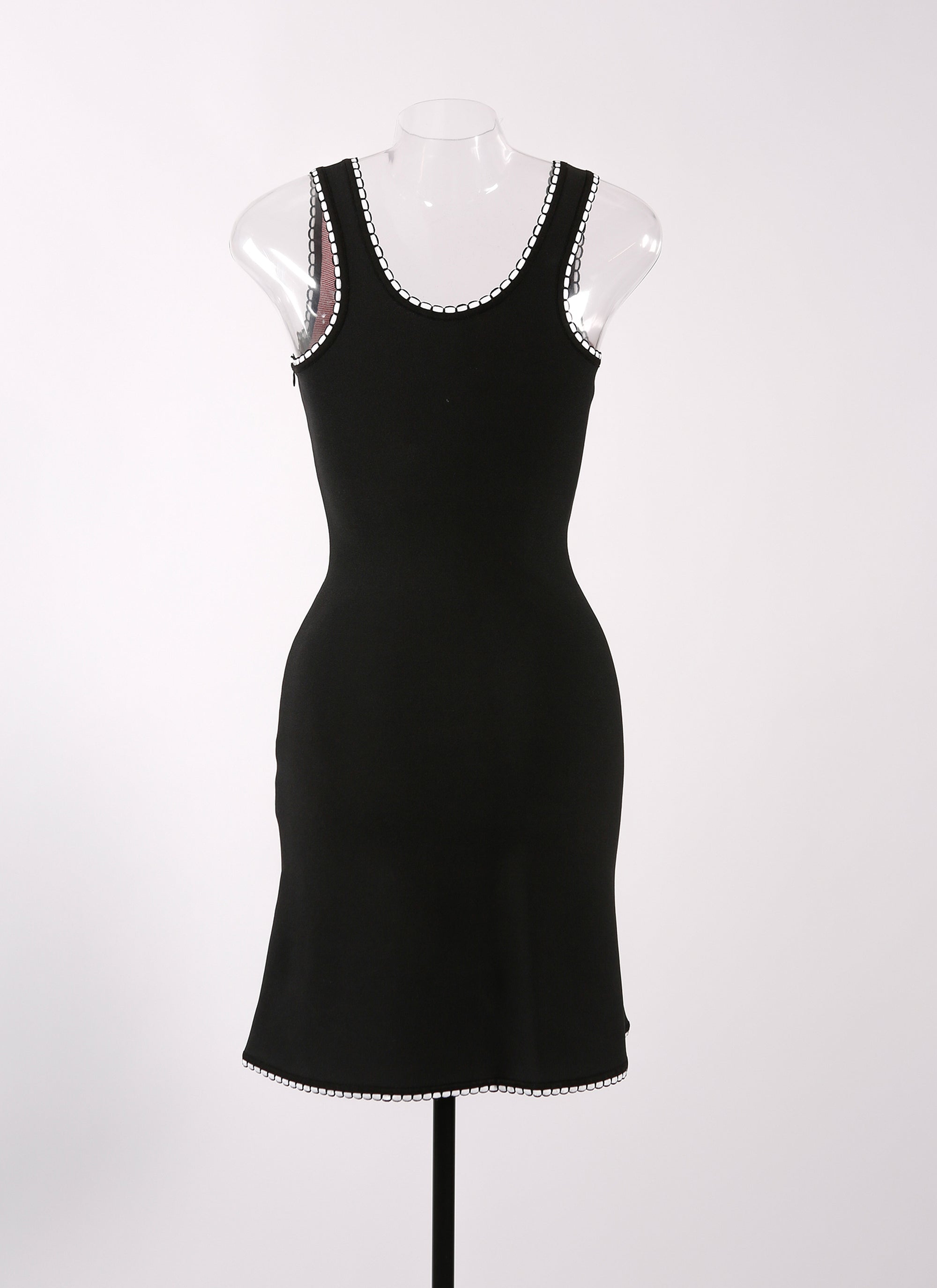 Mon Coeur knitted sleeveless short dress - Black & Red