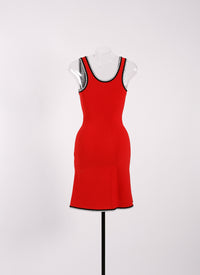 Robe sans manches Mon Cœur en maille - Rouge & Noir