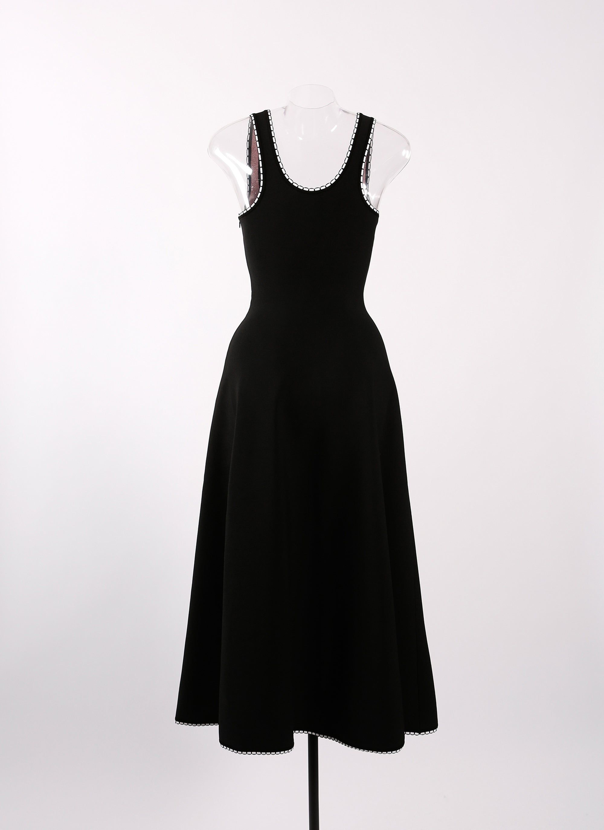 Sleeveless maxi dress Mon Coeur en maille - Black & Red