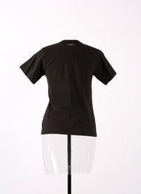 T-shirt Mon cœur - Noir & Rouge
