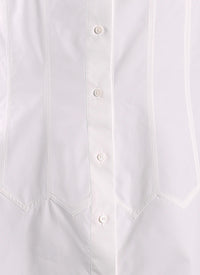 Chemise en popeline japonaise - Blanc