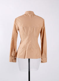 Chemise en popeline japonaise - Nude