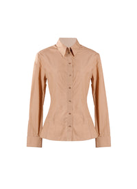 Chemise en popeline japonaise - Nude