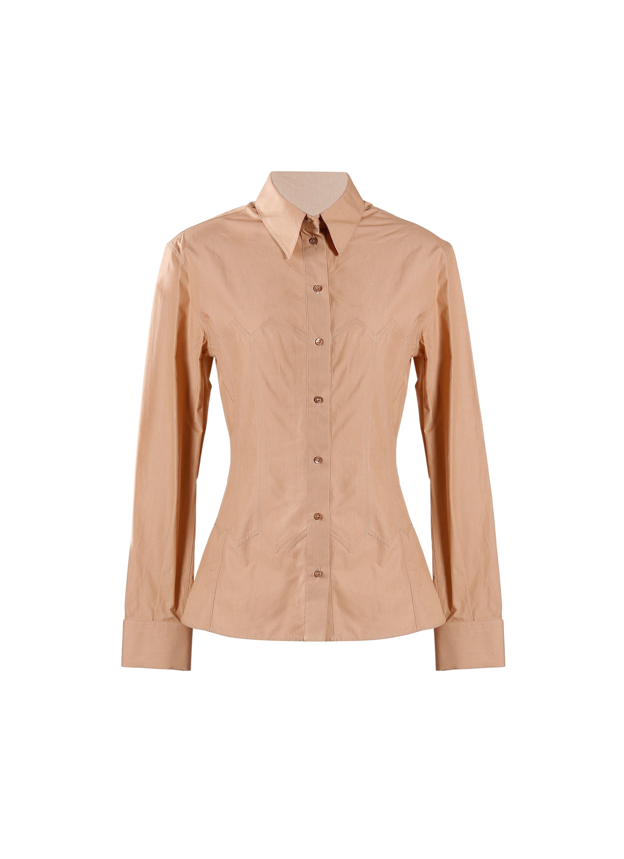 Chemise en popeline japonaise - Nude