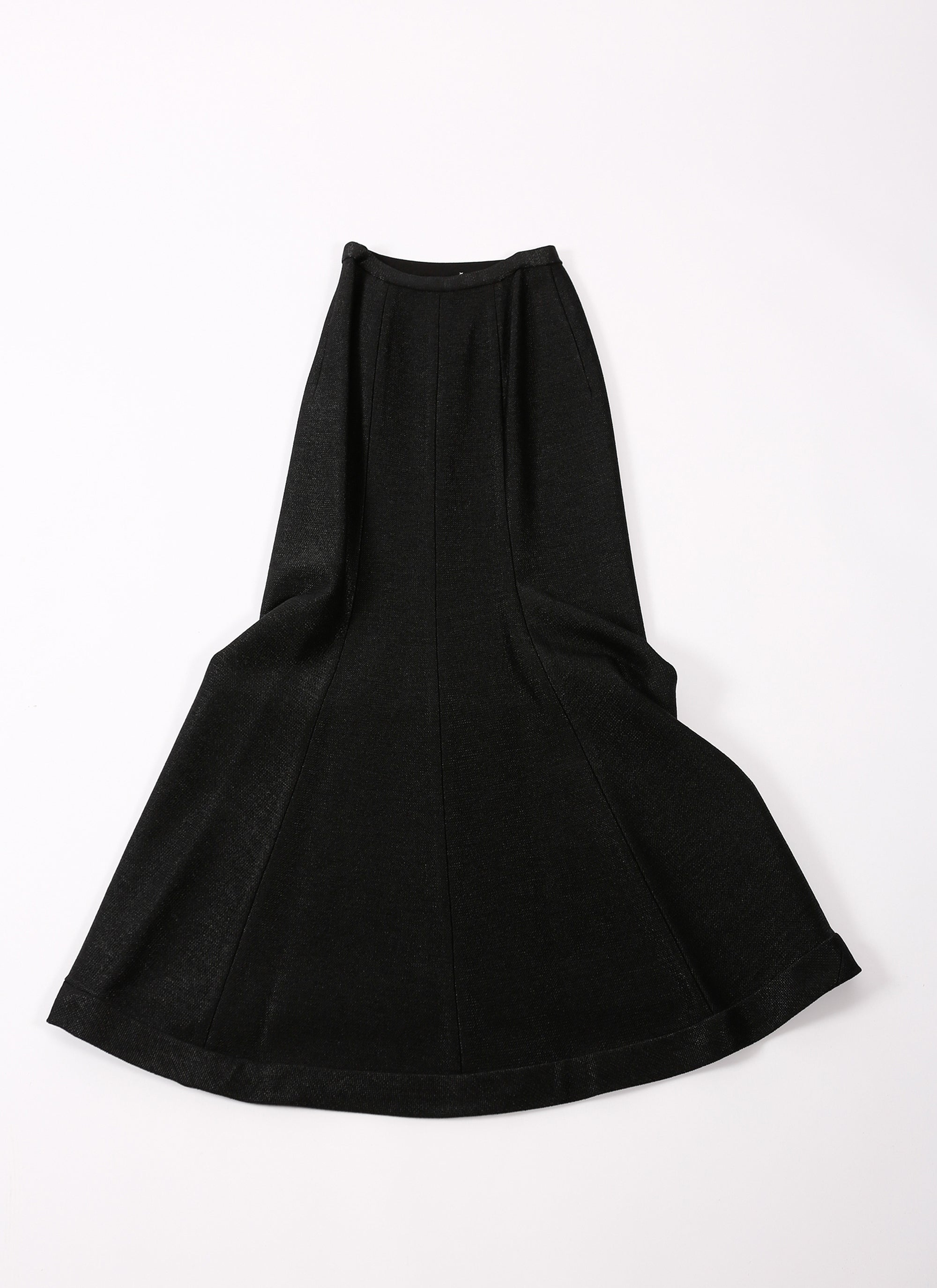 Long skirt in rafia - Black