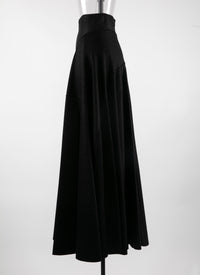 Raffia zip skirt - Black